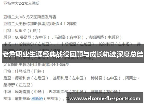 老詹职业生涯经典战役回顾与成长轨迹深度总结